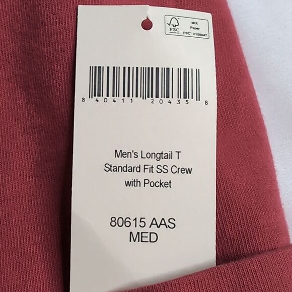 Duluth Men's Medium Standard Fit Long Tail Short Sleeve Tee Shirt in Rust, NEW - Picture 3 of 8